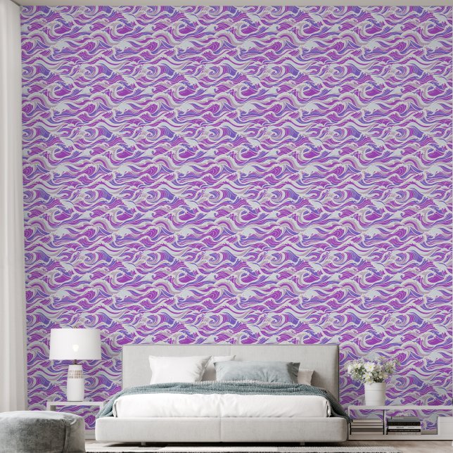 Absturzwellen Komfortable Farben Tapete (Schlafzimmer)