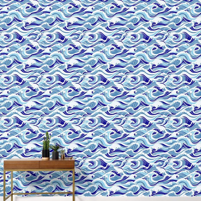 Absturzwellen Moderne Farben Tapete (Korridor)