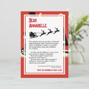Absurdistische Dada-Weihnachtsbrief von Santa Einladung