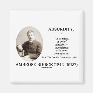 Absurdität Bierce die das Wörterbuch-Definition Magnet