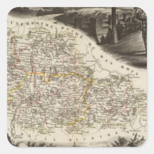 Abt. von Mosel Quadratischer Aufkleber