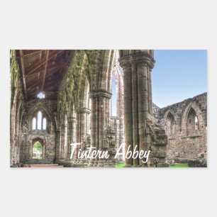 Abtei ancient Tintern, Zisterzienserkloster, Wales Rechteckiger Aufkleber
