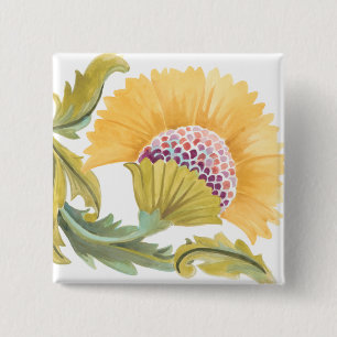 Abtei-Blumenfliesen - Gelb Button