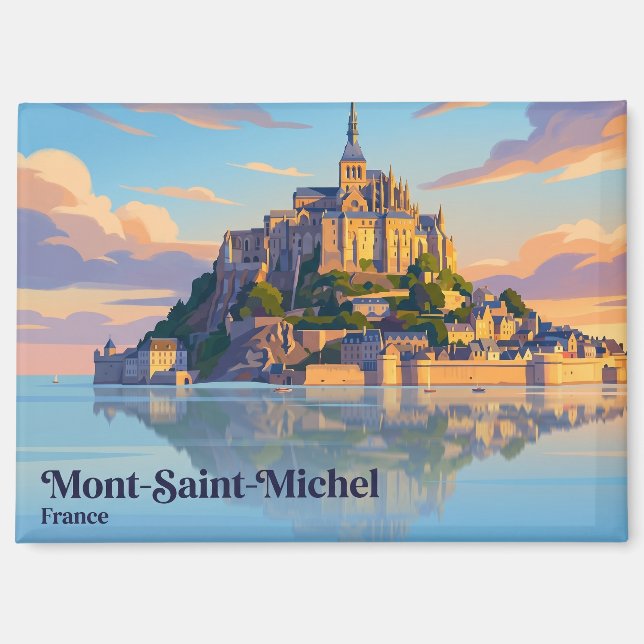 Abtei Mont-Saint-Michel Frankreich Magnet (Vorderseite)