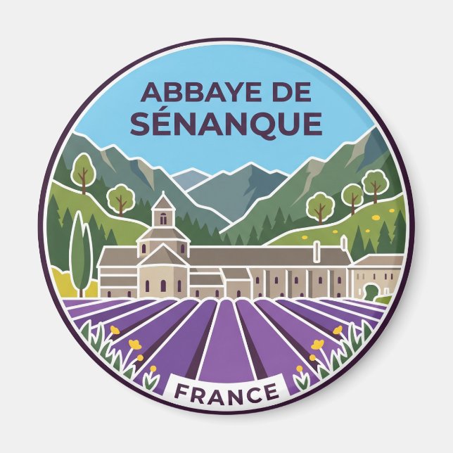 Abtei Sénanque Frankreich Magnet (Vorne)