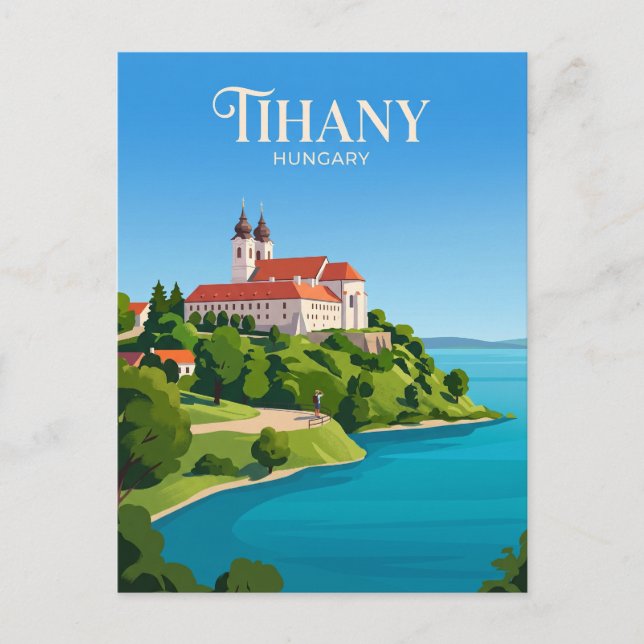 Abtei Tihany Ungarn Postkarte (Vorderseite)