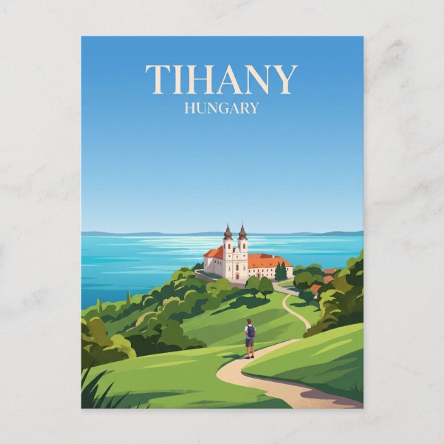 Abtei Tihany Ungarn Postkarte (Vorderseite)