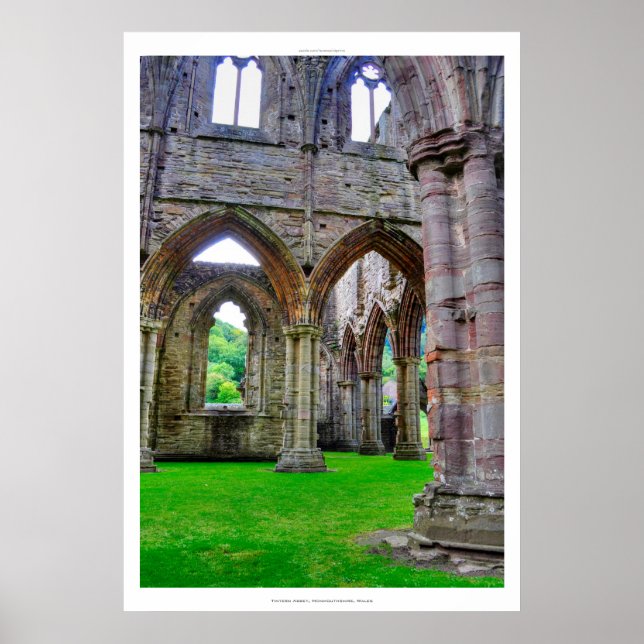 Abtei Tintern VIII, Zisterzienserkloster Wales Poster (Vorne)