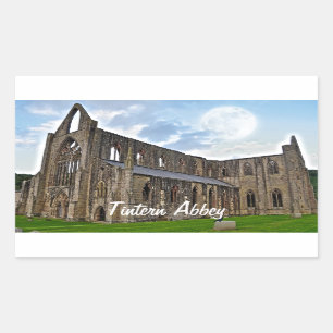 Abtei Tintern, Zisterzienserkloster, Wales Rechteckiger Aufkleber