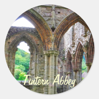 Abtei Tintern, Zisterzienserkloster, Wales Runder Aufkleber