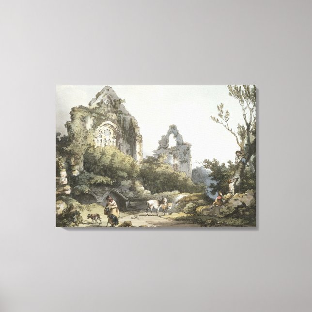 Abtei von Tintern aus "Die romantische und maleris Leinwanddruck (Vorderseite)