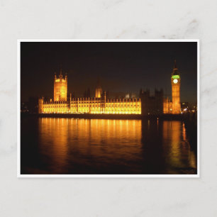 Abtei Westmister bei Nacht London uk Postkarte