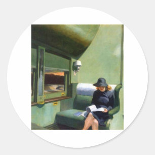 Abteil C Wagen Edward Hopper Runder Aufkleber
