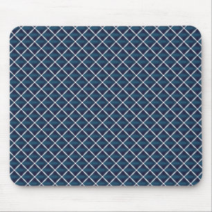 Abteil-Design abgerundet Blau Mousepad