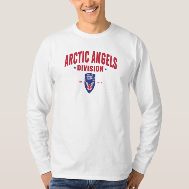Abteilung Arktische Engel 11. Im Flugzeug Lange T-Shirt (Vorderseite)