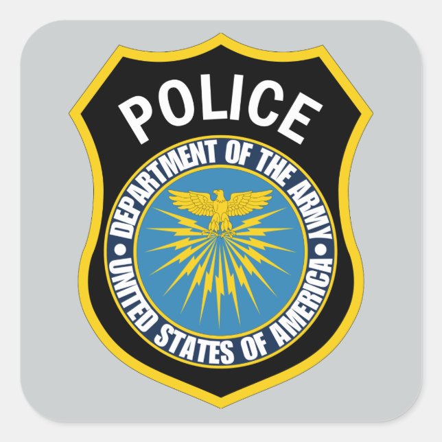 Abteilung der Armeepolizei Quadratischer Aufkleber (Vorderseite)