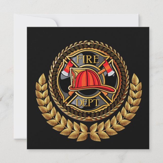 Abteilung Elegante Feuer Einladung (Vorderseite)