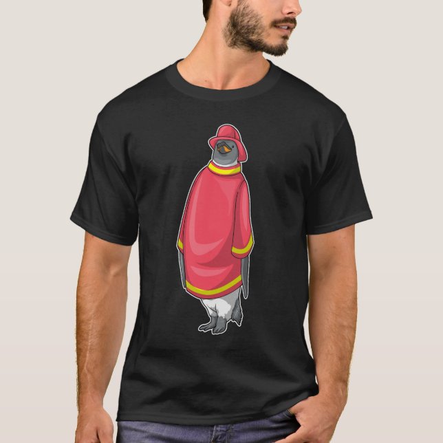 Abteilung Feuerwehrfeuer Pinguin T-Shirt (Vorderseite)