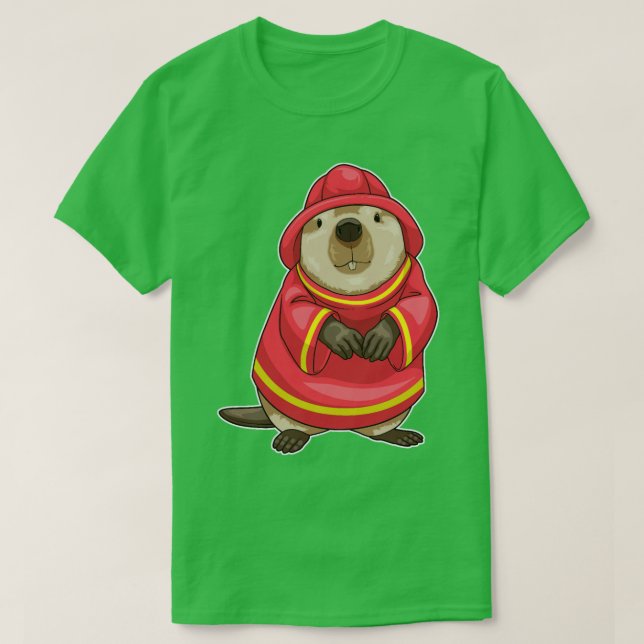 Abteilung für Beaver-Feuerwehrfeuer T-Shirt (Design vorne)