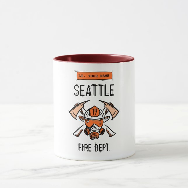 Abteilung für das Feuer von Seattle 19. Vorlage fü Tasse (Zentrum)