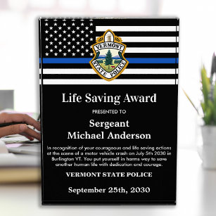 Abteilung für das Leben der Polizei Rettend Logo Acryl Auszeichnung