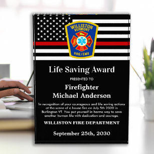 Abteilung für das Leben von Feuerwehrleuten Retten Acryl Auszeichnung