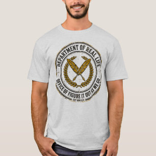 Abteilung für reales Leben Lustiges Vintage-Abzeic T-Shirt