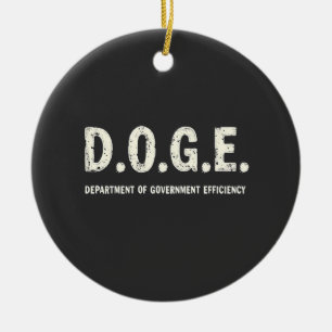 Abteilung für Regierungseffizienz Doge Hund   Keramik Ornament