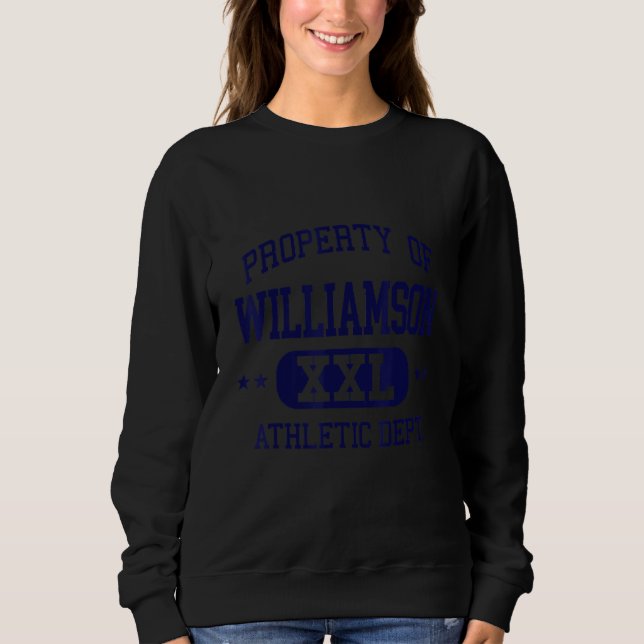 Abteilung für retro Athletik-Eigentum von Williams Sweatshirt (Vorderseite)