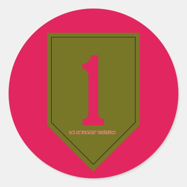Abteilung Infanterie Runder Aufkleber (Vorderseite)