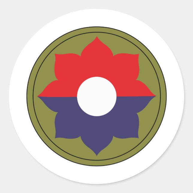 Abteilung Infanterie Runder Aufkleber (Vorderseite)