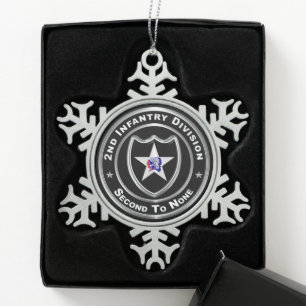 Abteilung Infanterie Schneeflocken Zinn-Ornament