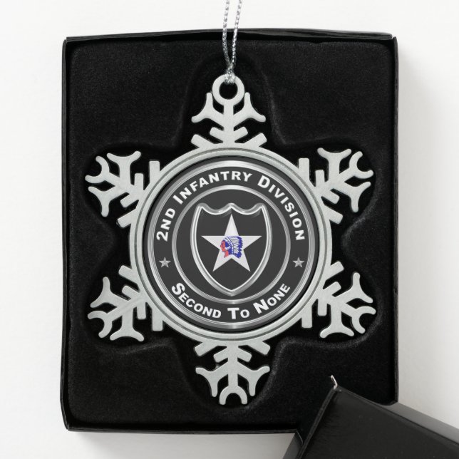Abteilung Infanterie Schneeflocken Zinn-Ornament (Box)