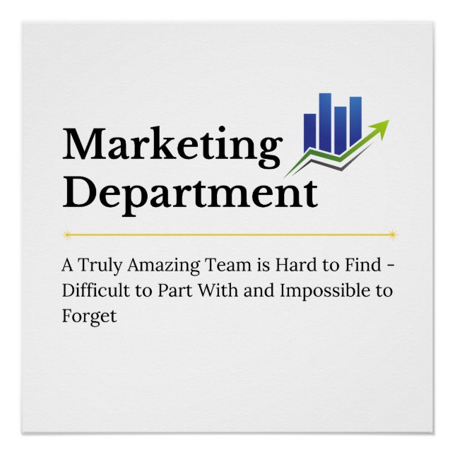 Abteilung Marketing Poster (Vorderseite)
