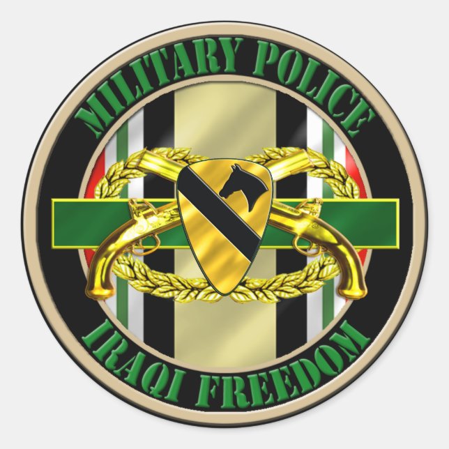Abteilung Militärpolizei Runder Aufkleber (Vorderseite)