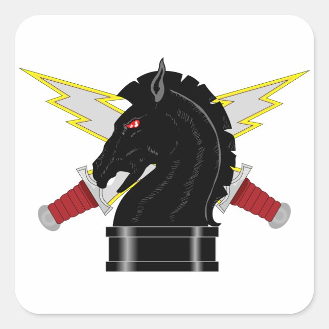 Abteilung Psyops Quadratischer Aufkleber (Vorderseite)
