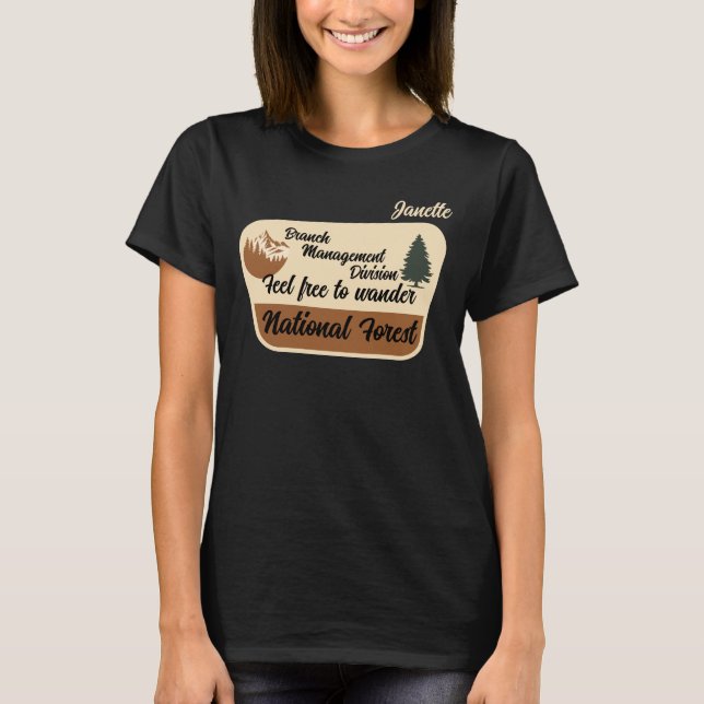 Abteilung Zweigstellenmanagement National Forest T-Shirt (Vorderseite)