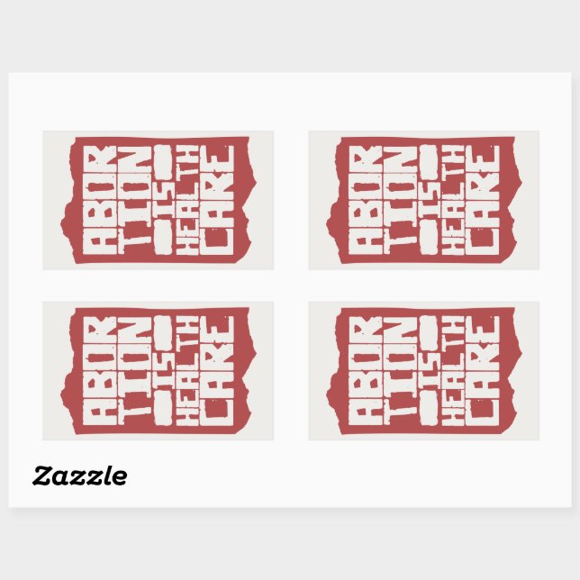 Abtreibung ist Unterstützung der Gesundheitsfürsor Rechteckiger Aufkleber (Blatt)