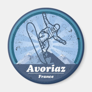 Abtreibung Skistation - Snowboard Magnet