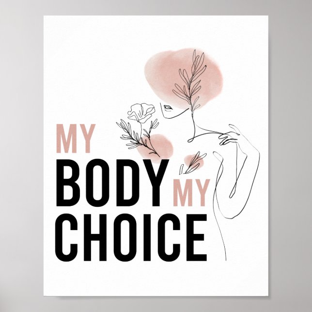 Abtreibungsrechte, Pro Choice, mein Körper meine W Poster (Vorne)