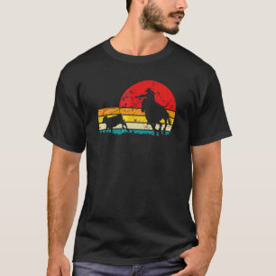 Abtrünniges Seil Cowgirl Retro Rodeo Grafik Kalb  T-Shirt