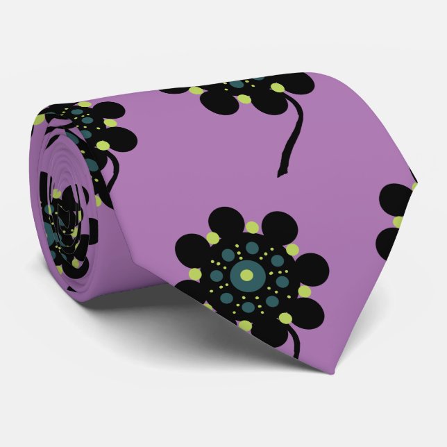 ABtsrcat Minimal Blume Neck Tie Krawatte (Gerollt)