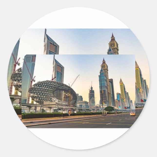 Abu Dhabi City Tour Runder Aufkleber (Vorderseite)