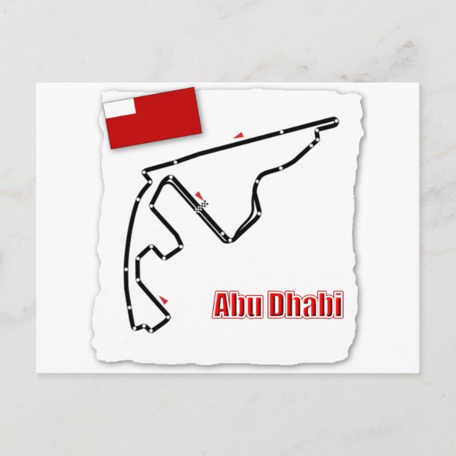 Abu Dhabi GP Circuit Postkarte (Vorderseite)