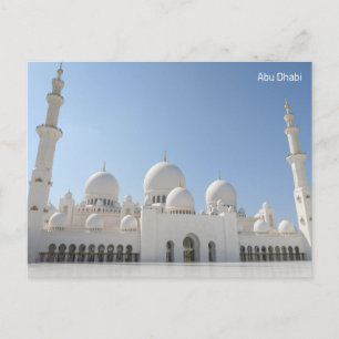 Abu Dhabi Große Moschee Vereinigte Arabische Emira Feiertagspostkarte