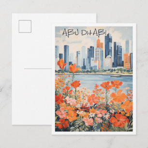 Abu Dhabi Kunst Reise Postkarte