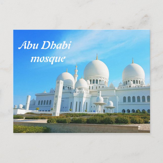 Abu Dhabi-Moschee Postkarte (Vorderseite)