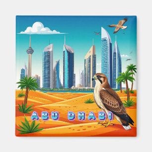 🌴 Abu Dhabi Reise Souvenir Erinnerungsstück 🕌 Magnet