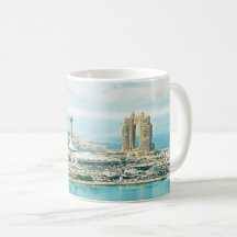 Abu Dhabi Skyline Aquarell Reiseandenken