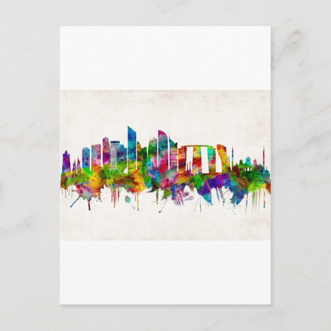 Abu Dhabi UAE Skyline Feiertagspostkarte (Vorderseite)